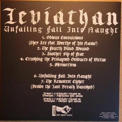 Leviathan - Unfailing Fall Into Naught (LP, Silver, 200 Stk)